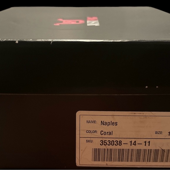 Coral Orange Peep Toe Heels - Picture 3 of 8